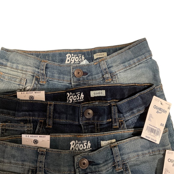 Osh kosh b gosh boys classic straight jeans BUNDLE all 3 size 8A - Picture 2 of 15